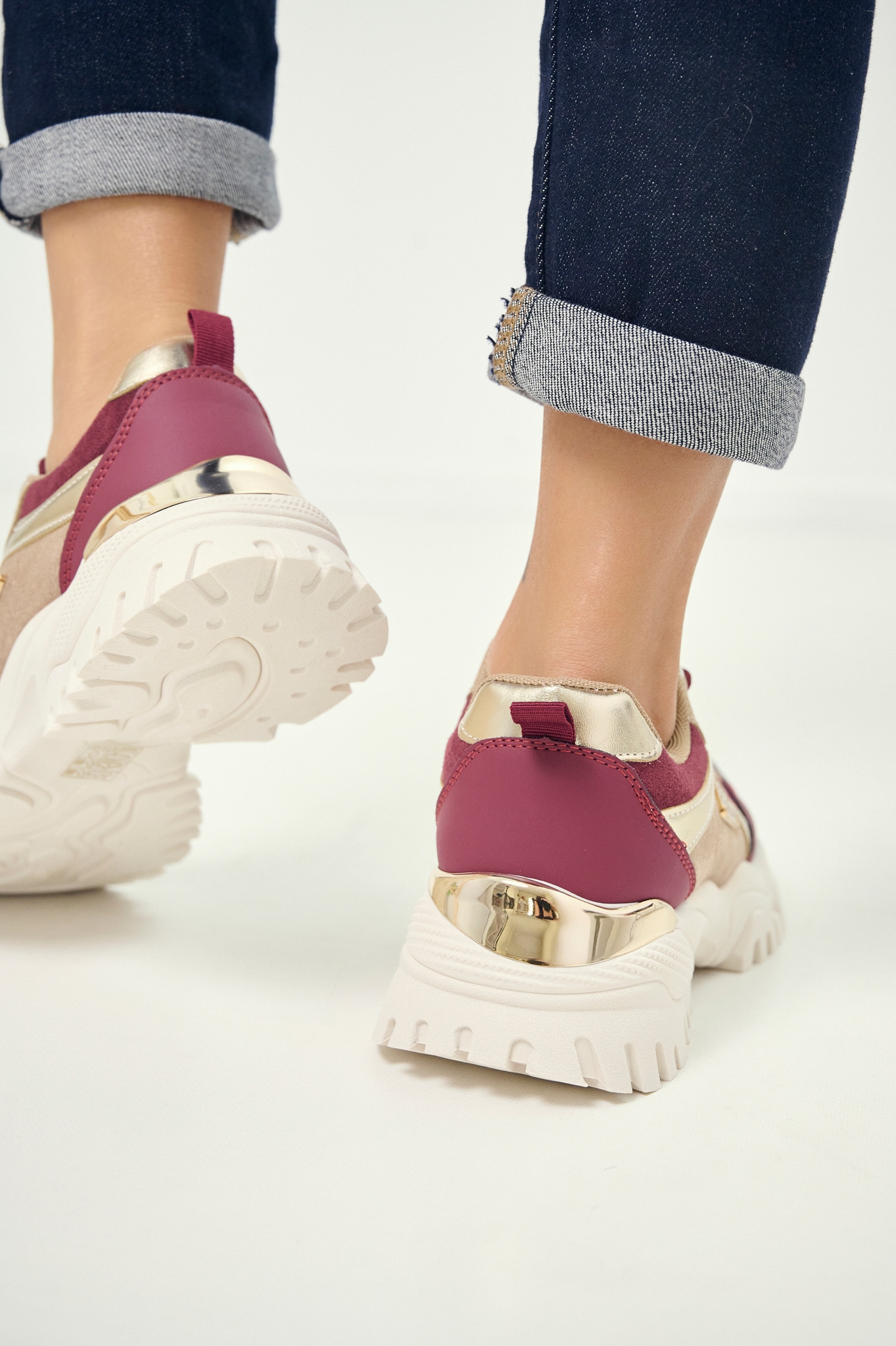 Sneakers Chunky Με Μεταλλικές Λεπτομέρειες & Στρας