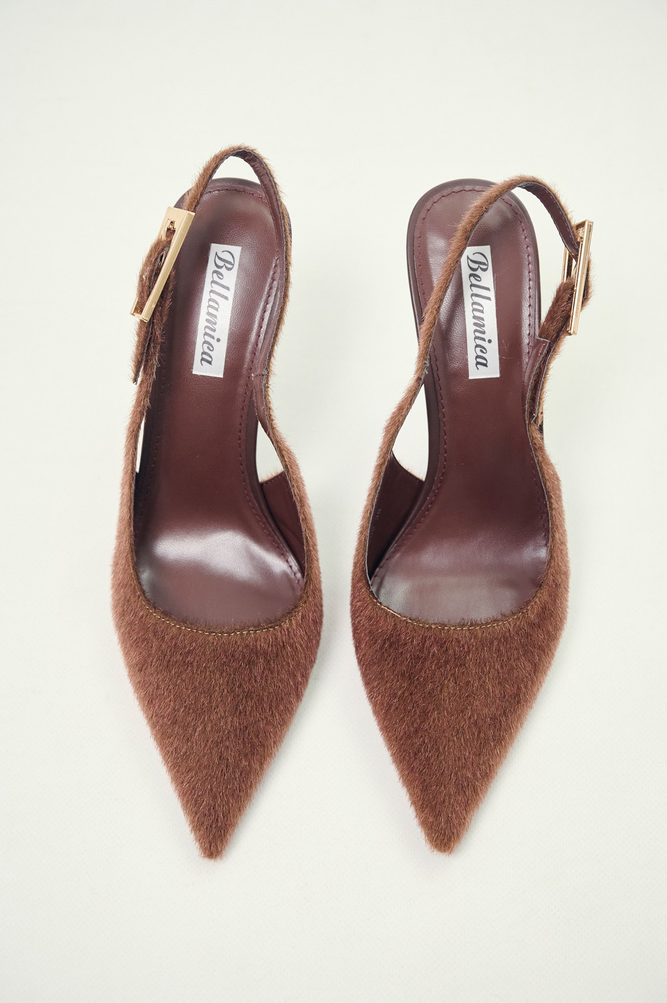 Γόβες Slingback με Pony Skin Υφή