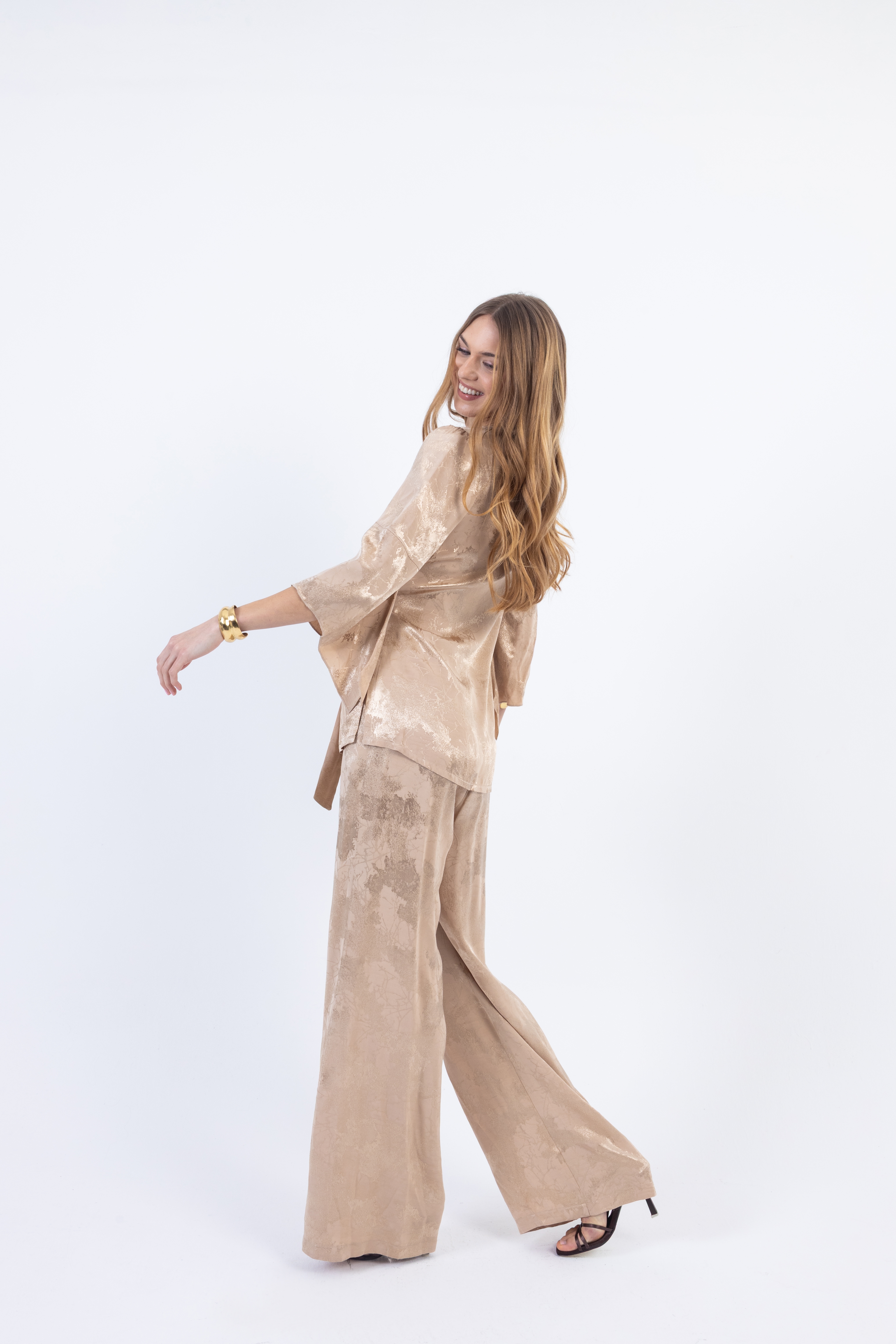 Σετ OPEN Wrap Μπλούζα & Παντελόνα