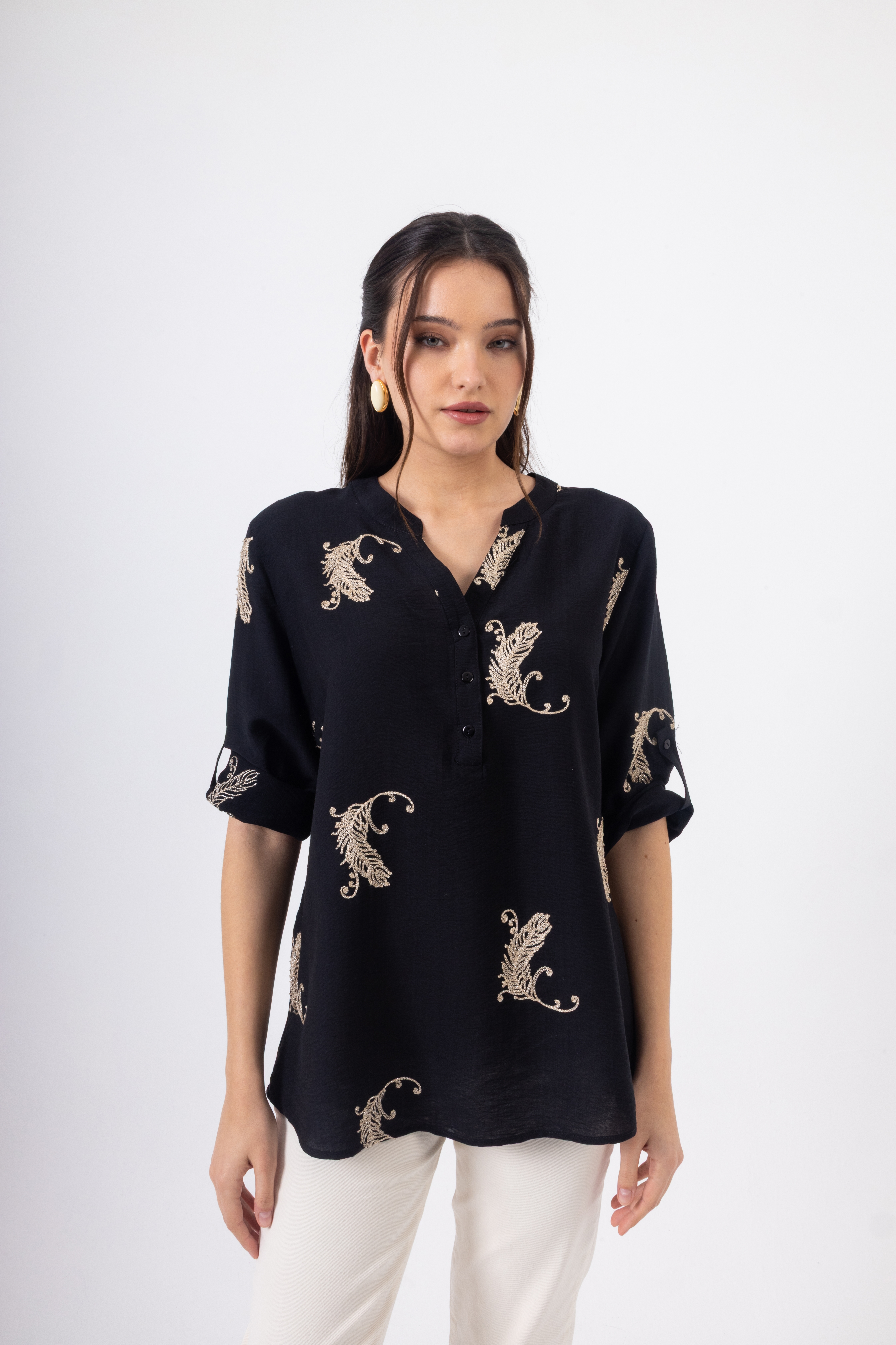 Μπλούζα/Πουκαμίσα Με Κέντημα OPEN