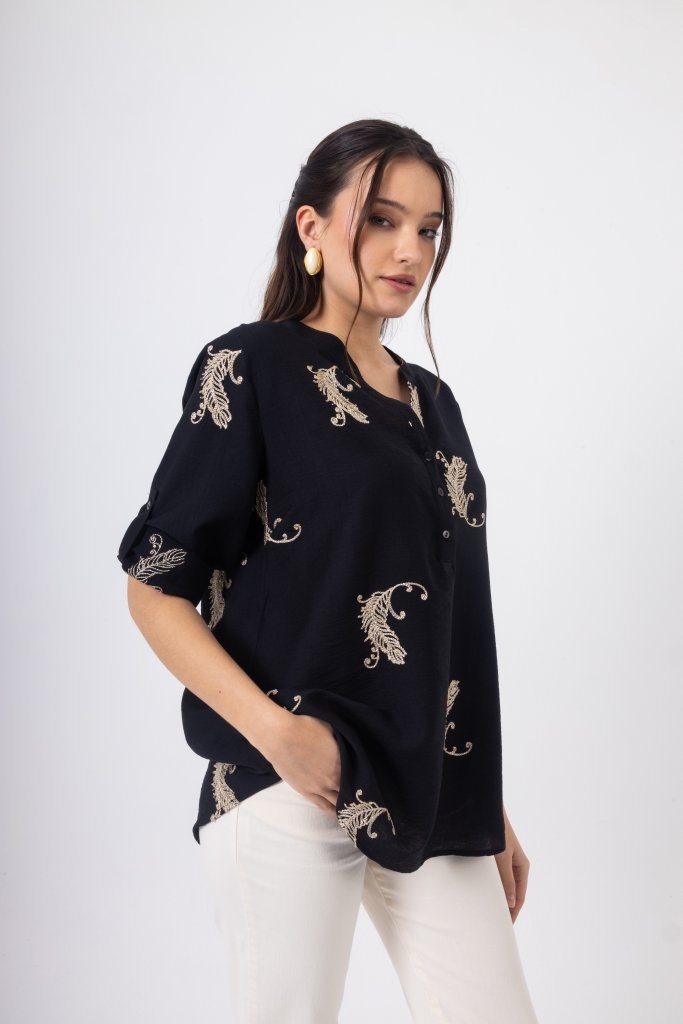 Μπλούζα/Πουκαμίσα Με Κέντημα OPEN