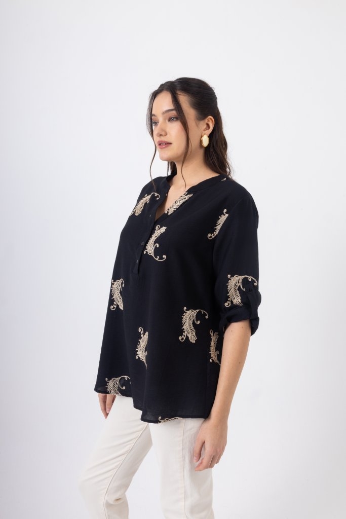 Μπλούζα/Πουκαμίσα Με Κέντημα OPEN