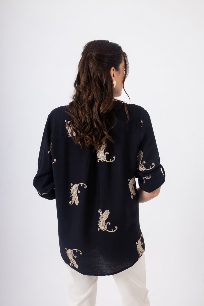 Μπλούζα/Πουκαμίσα Με Κέντημα OPEN