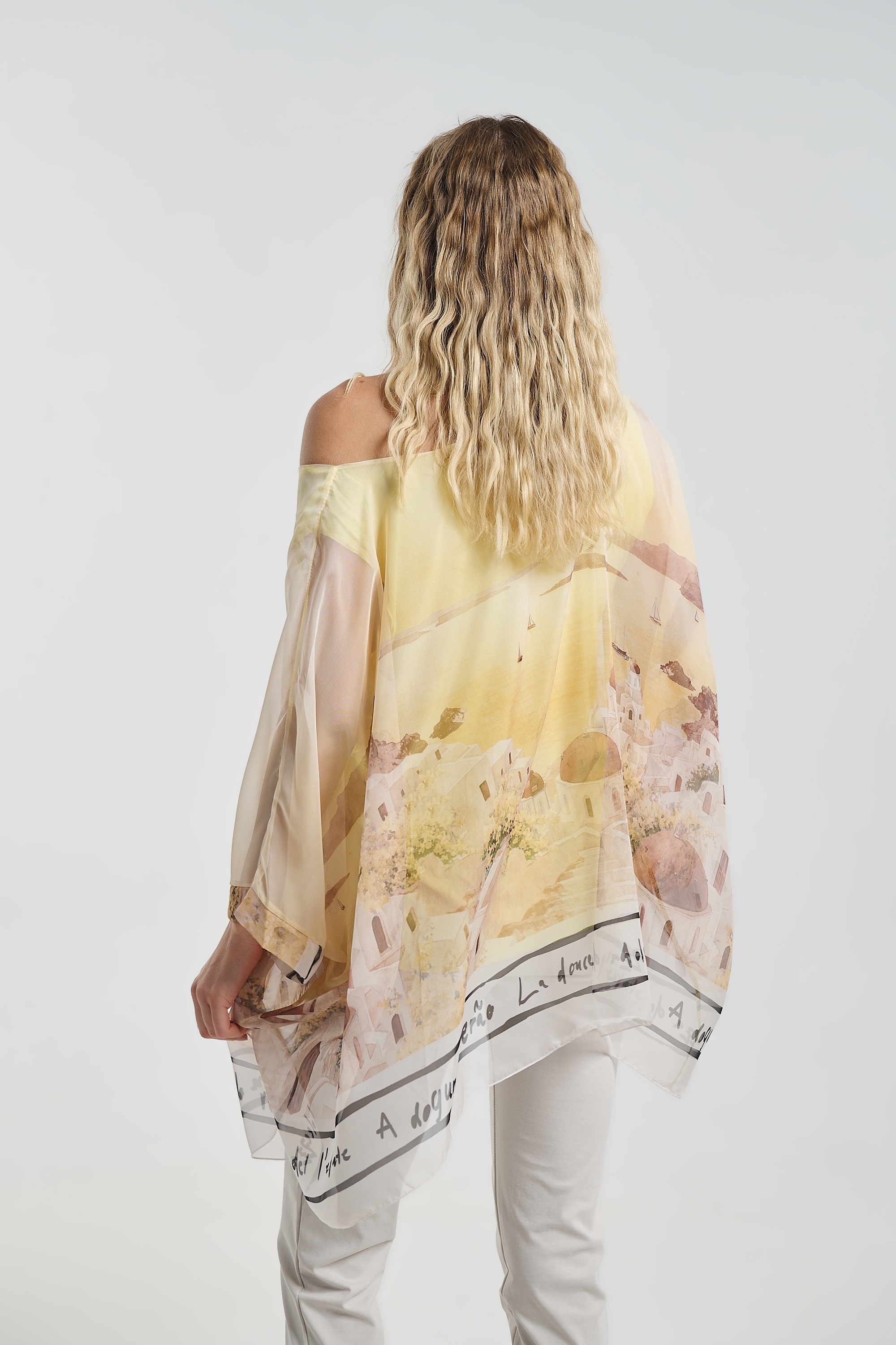 ΜπλούζαΑσύμμετρη Oversized  Νυχτερίδα Με Print 
