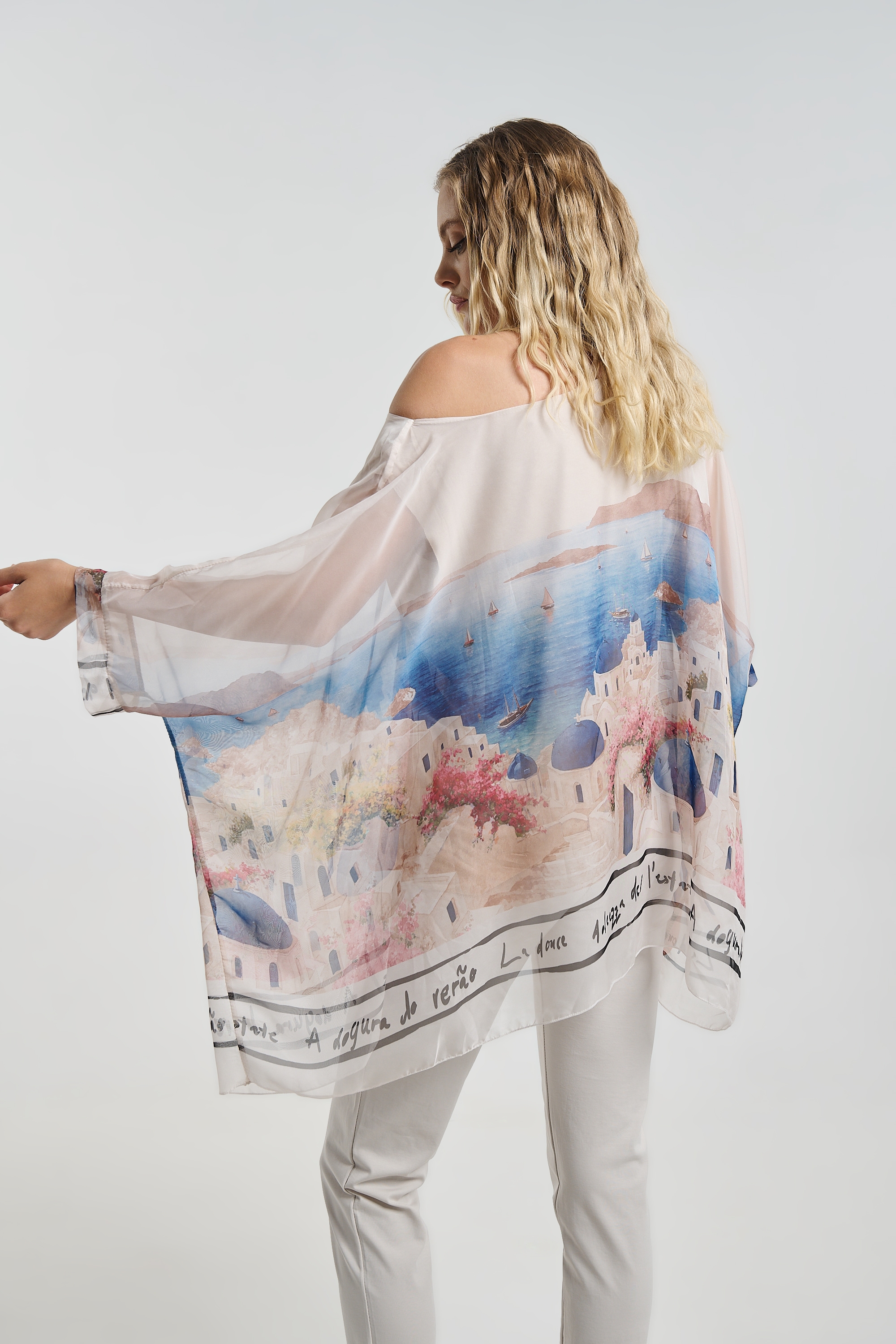 ΜπλούζαΑσύμμετρη Oversized  Νυχτερίδα Με Print 