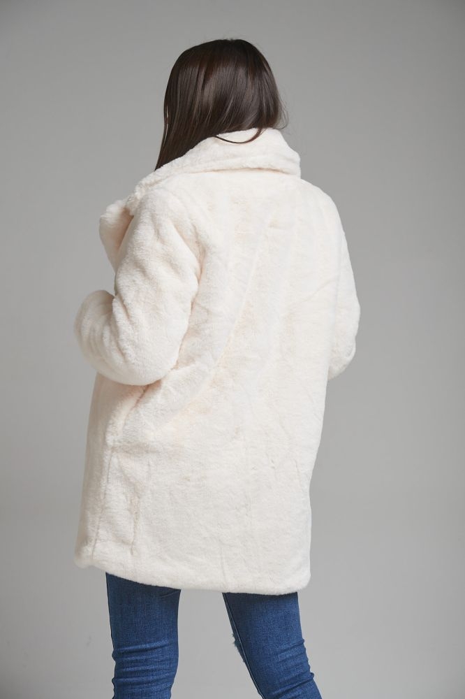 Γούνα Faux Fur Με Φόδρα & Τσέπες
