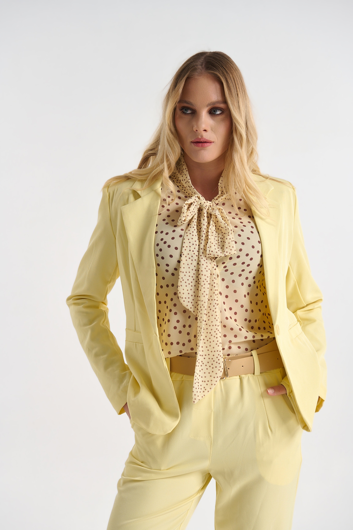 Classic Short Blazer with Button Closure