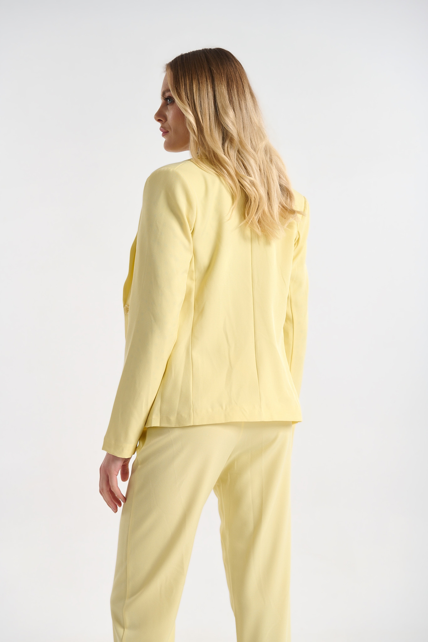 Classic Short Blazer with Button Closure