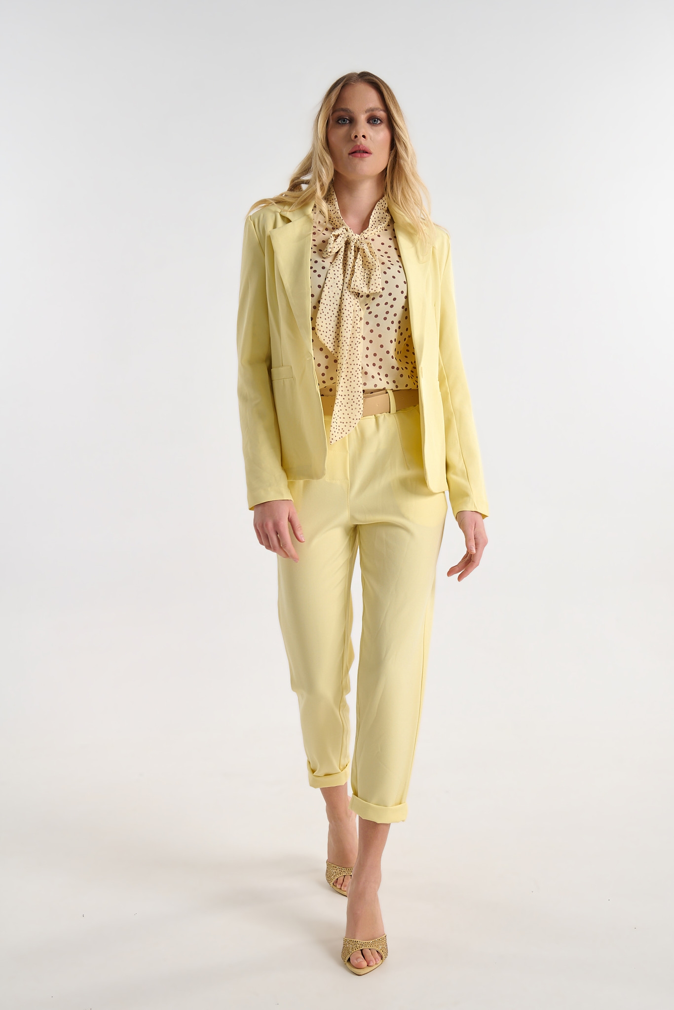 Classic Short Blazer with Button Closure