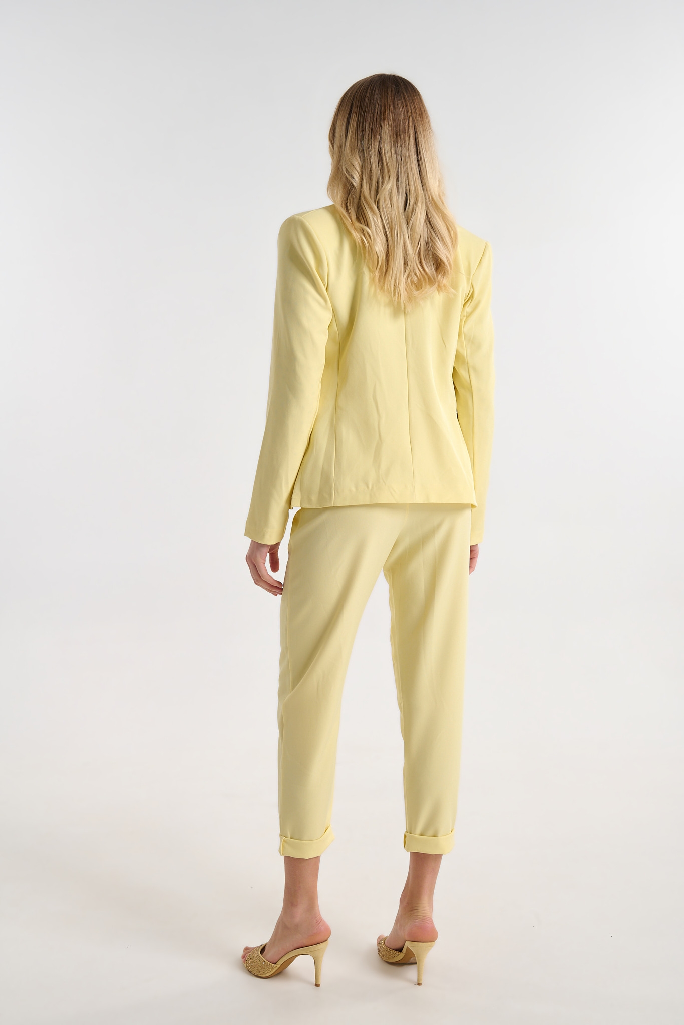 Classic Short Blazer with Button Closure