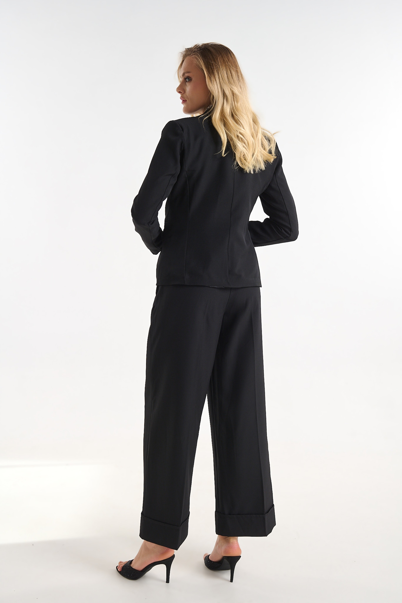 Classic Short Blazer with Button Closure