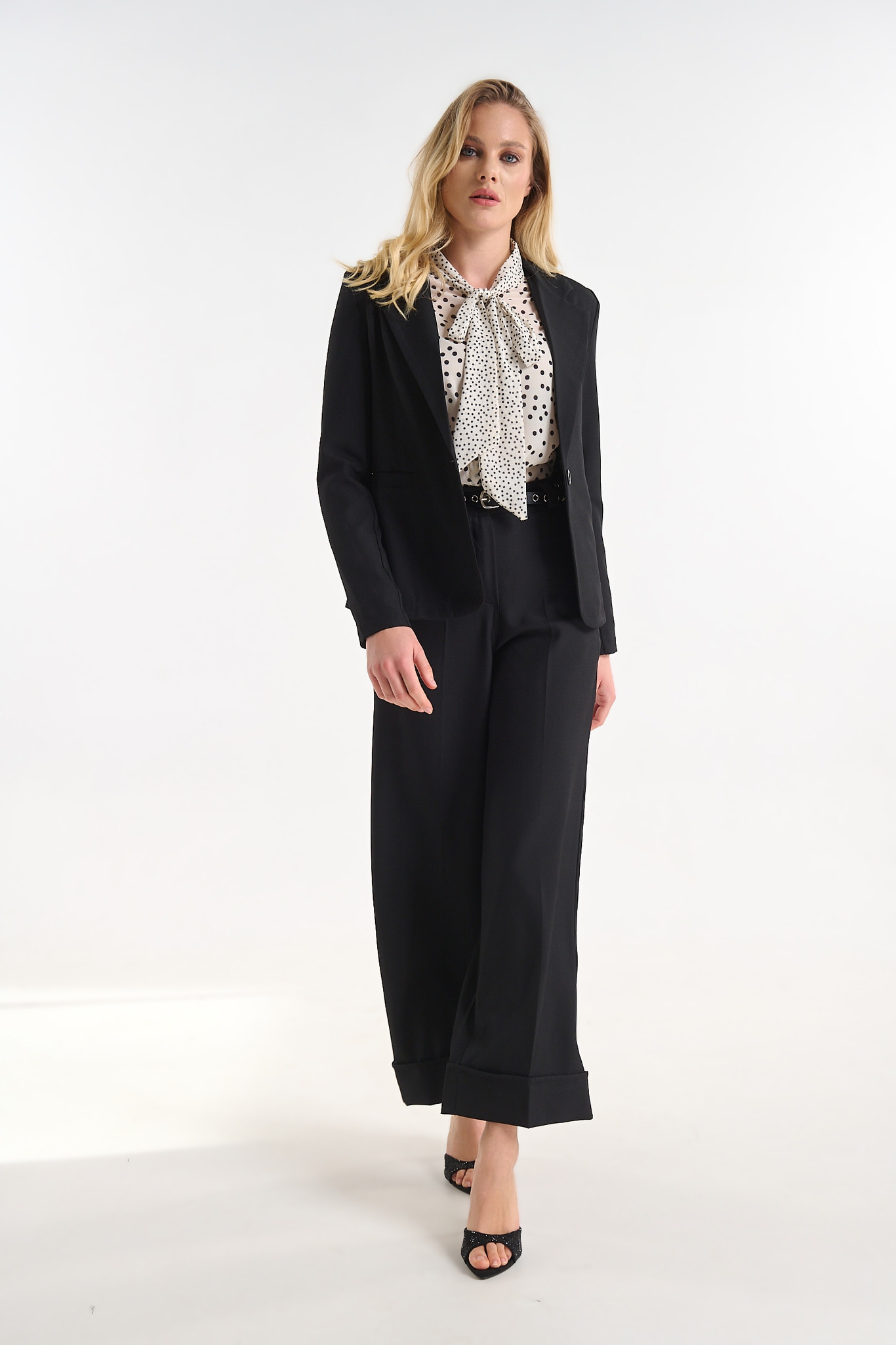 Classic Short Blazer with Button Closure