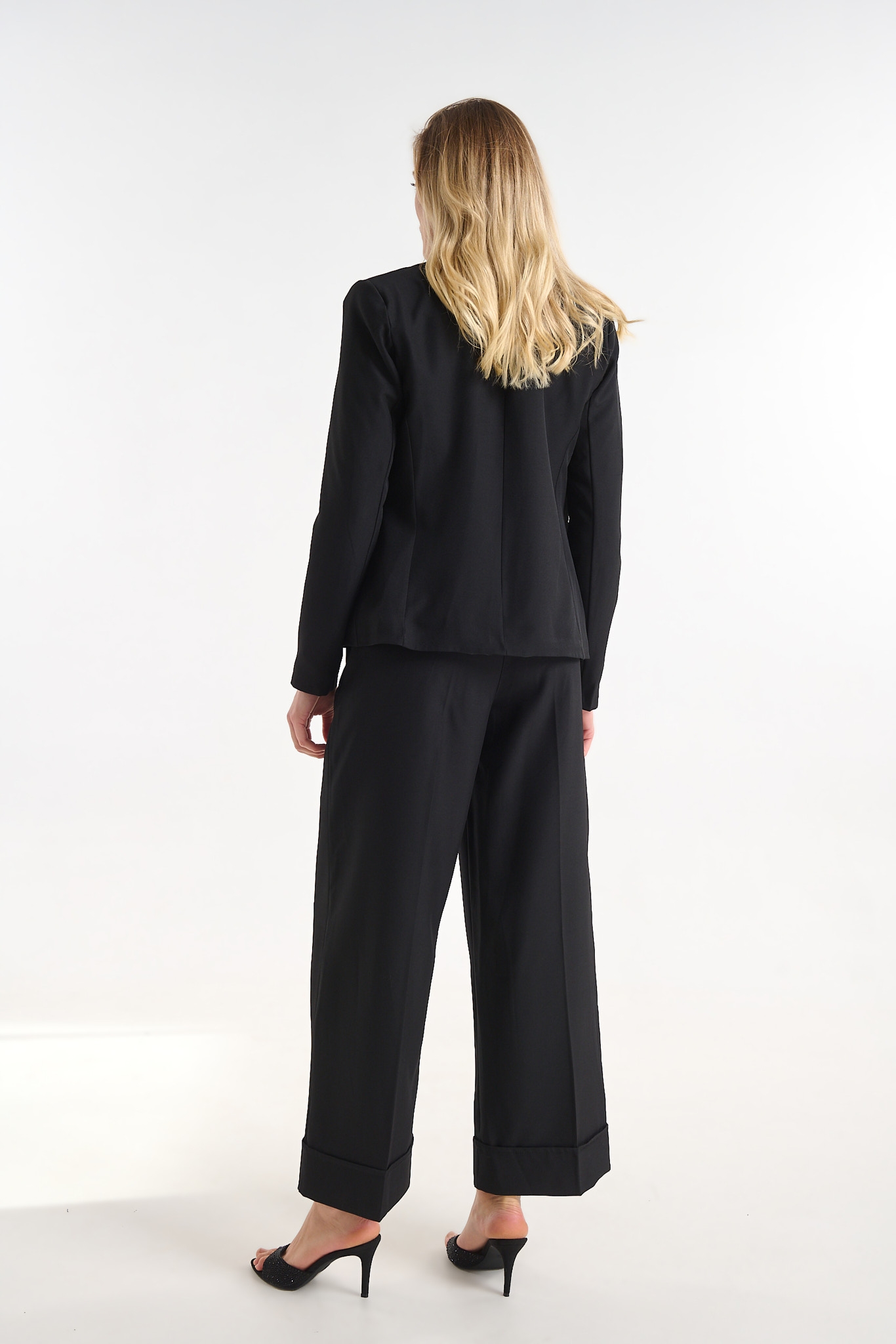 Classic Short Blazer with Button Closure