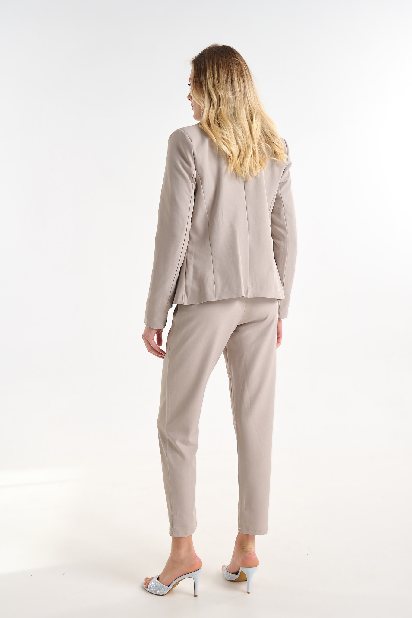 Classic Short Blazer with Button Closure