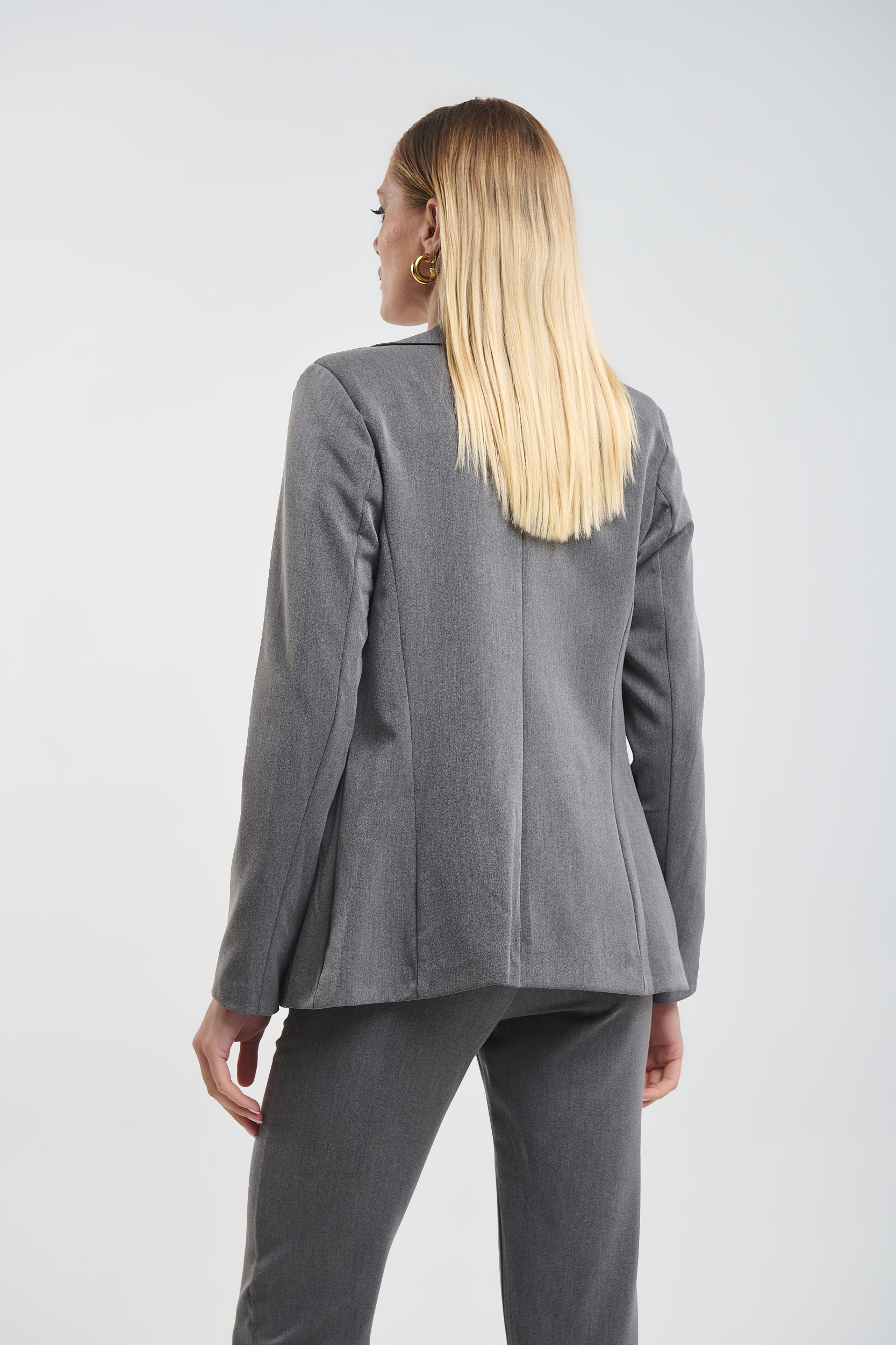 Lined Blazer with Shoulder Pads