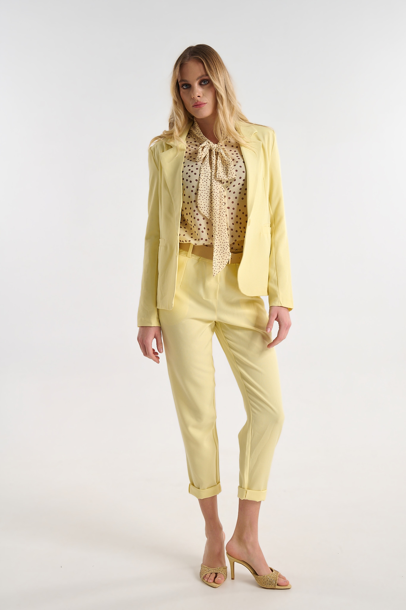 Women’s Tailored Trousers with Belt & Slim Fit