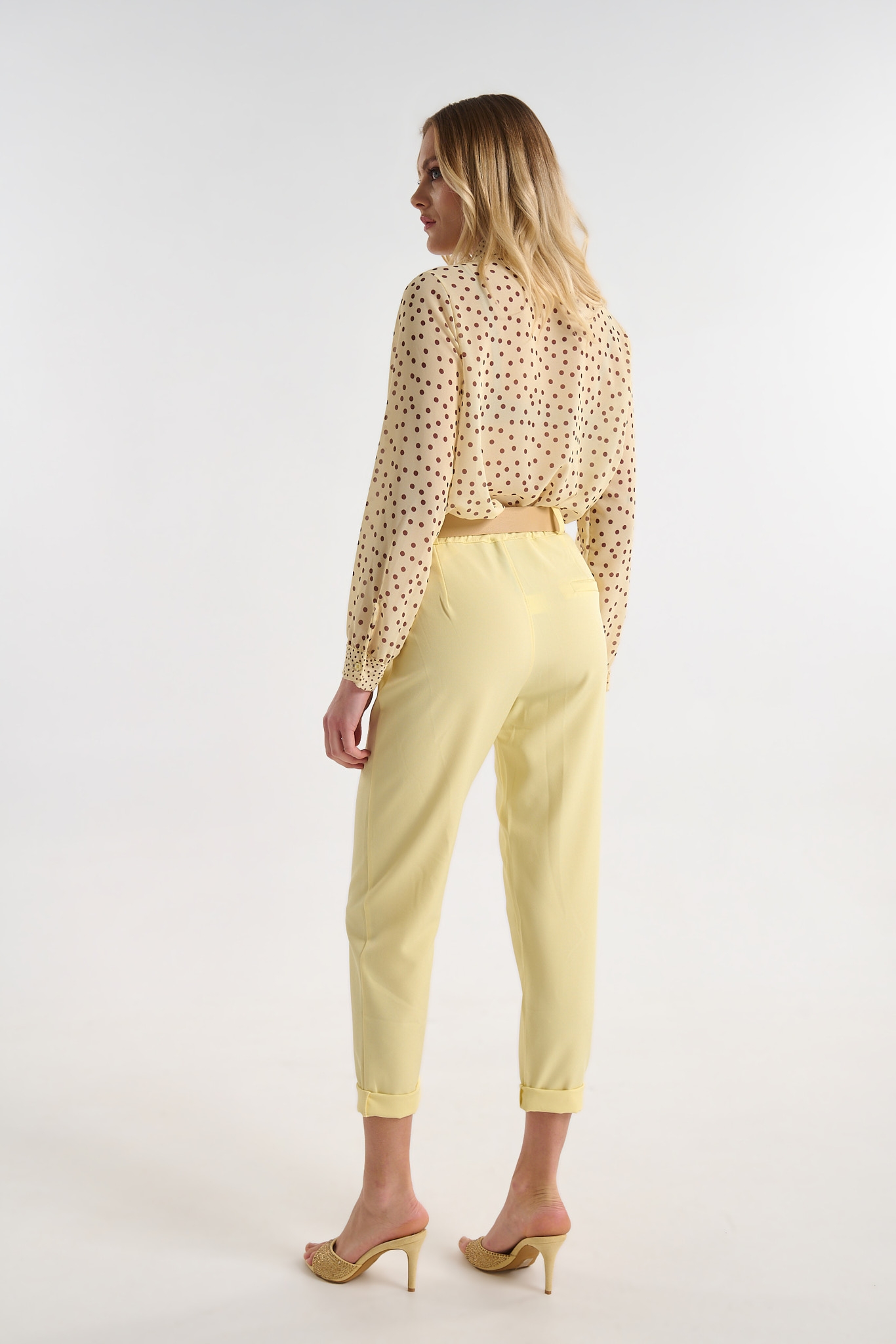 Women’s Tailored Trousers with Belt & Slim Fit