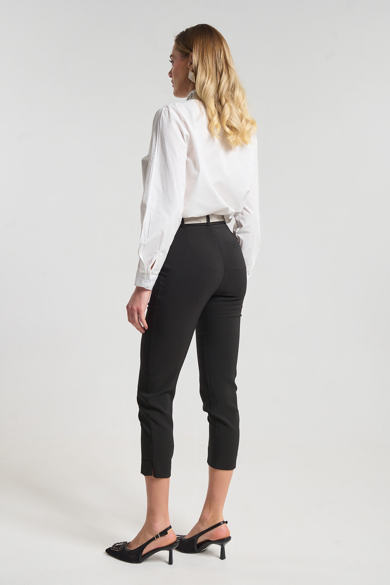 Παντελόνι Tailored Slim Fit Με Ζώνη