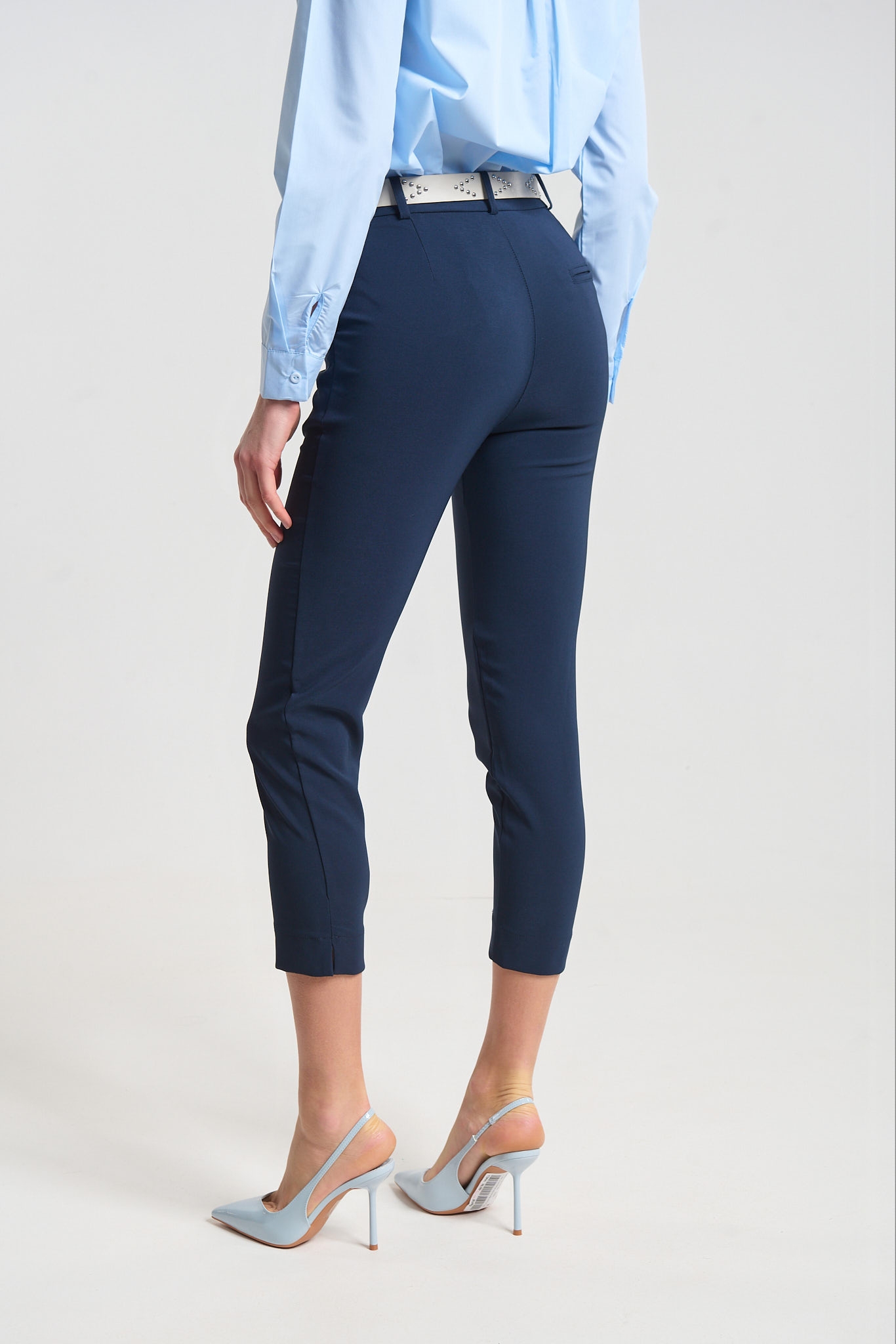 Παντελόνι Tailored Slim Fit Με Ζώνη