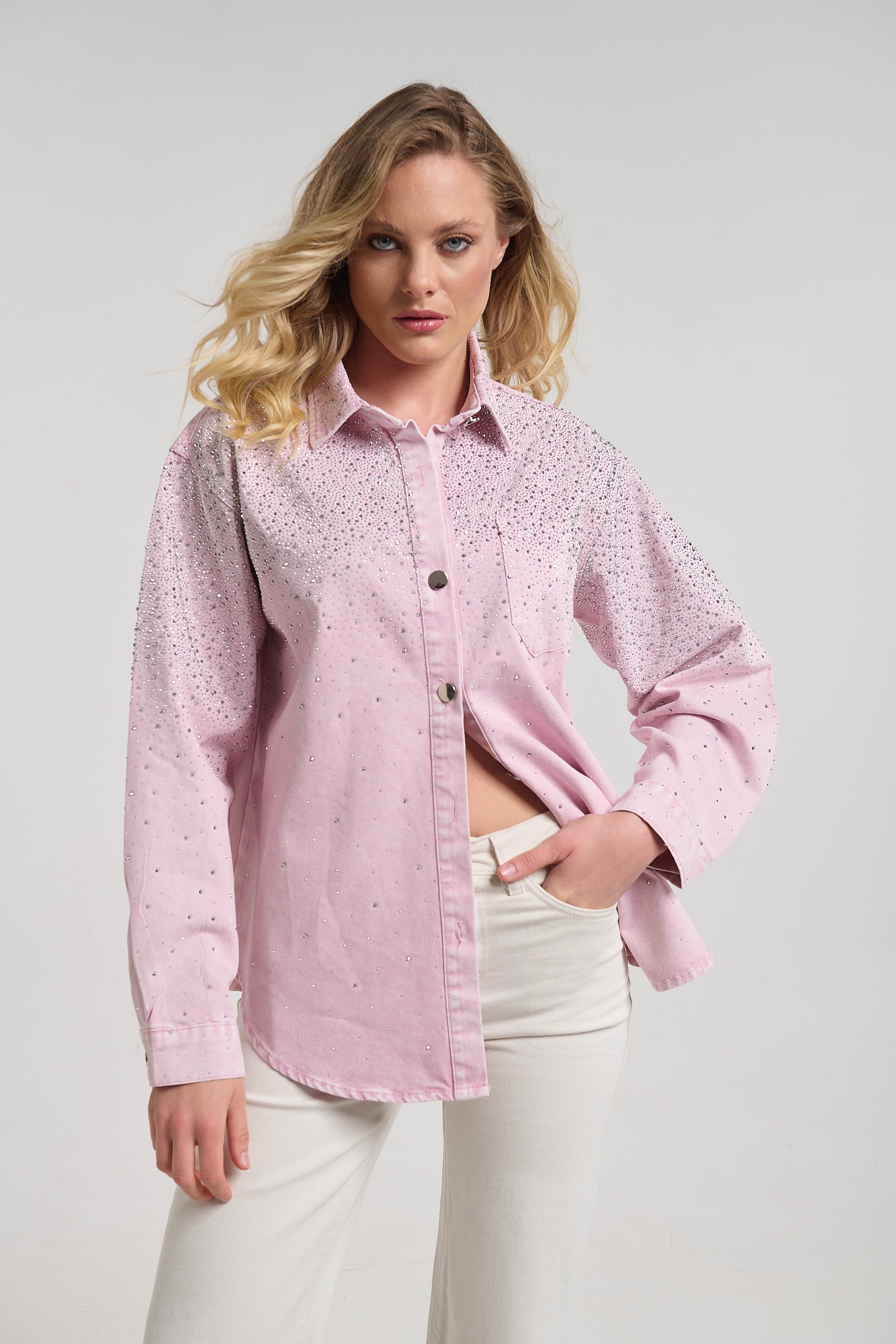 Πουκάμισο Τζιν Με Στρας 