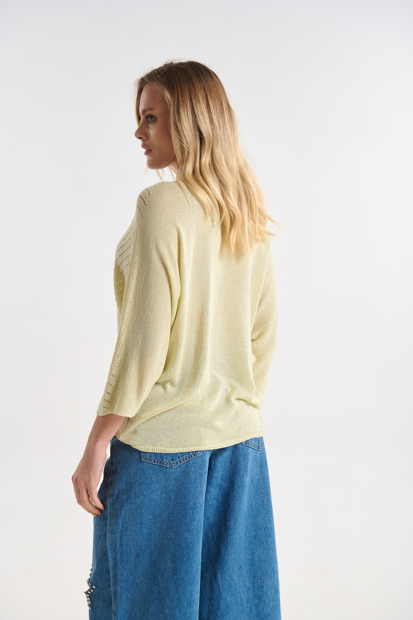 Μπλούζα Πλεκτή Με Λούρεξ Και Διακριτική Λάμψη