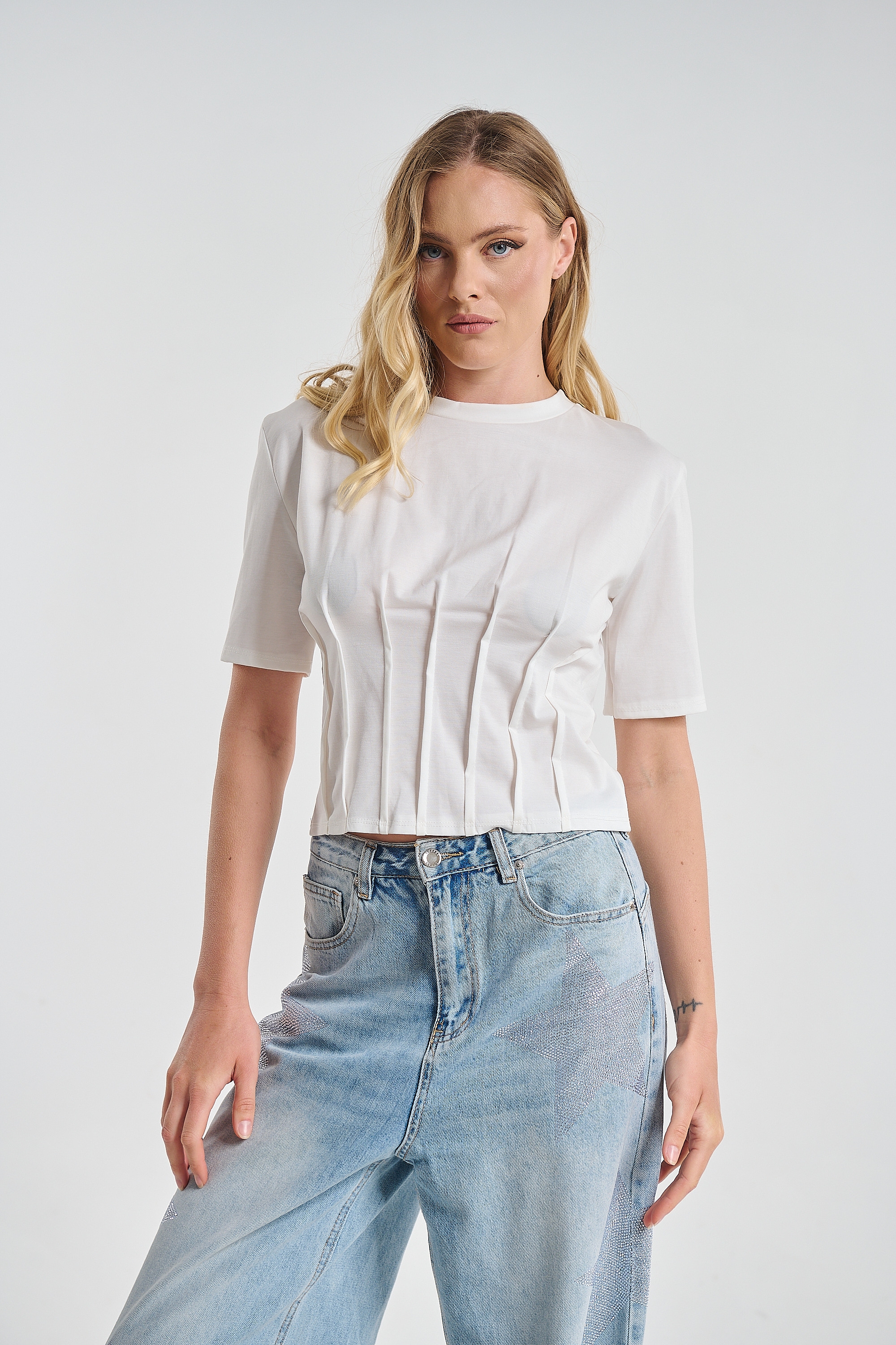Top With Corset Seam Detail