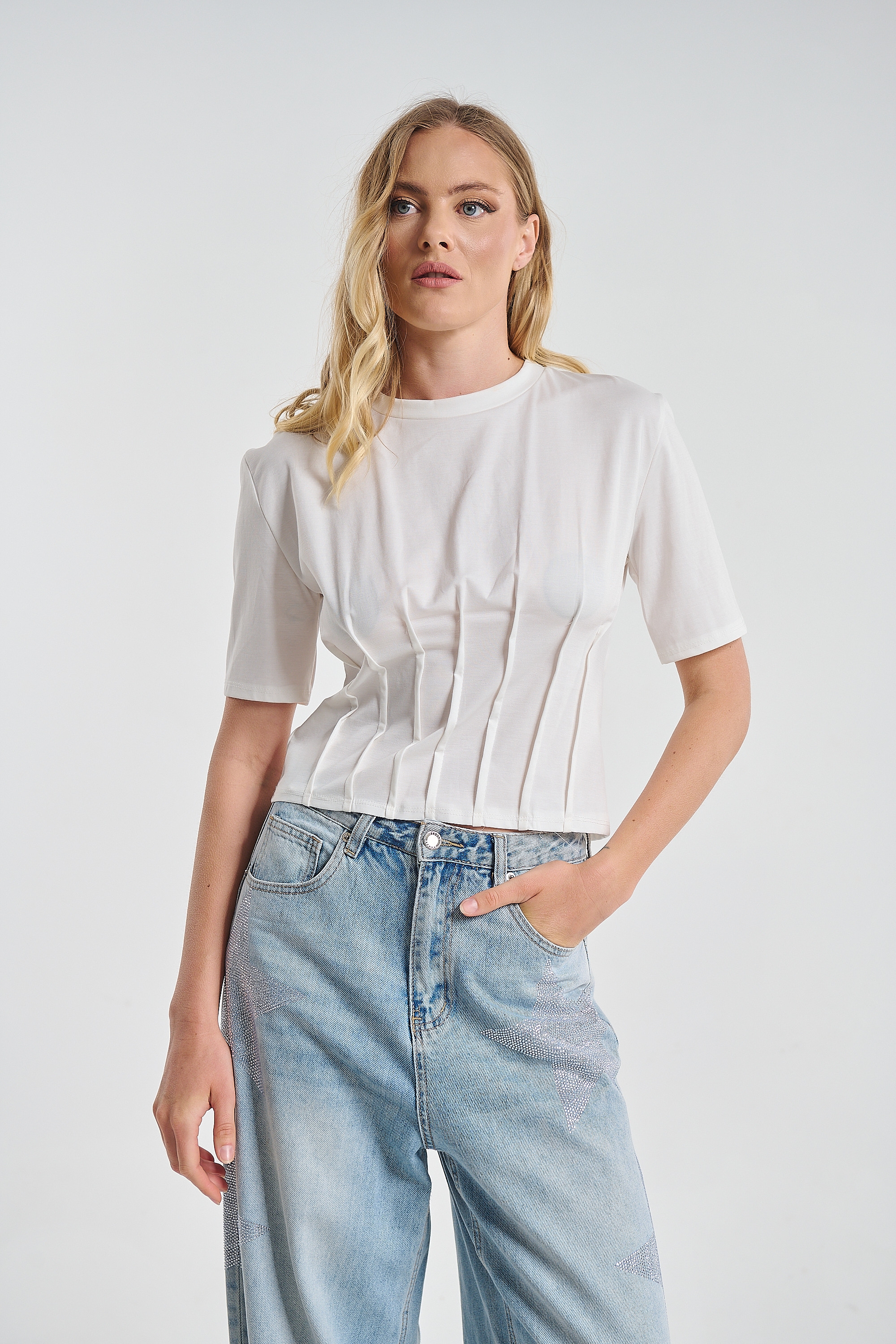 Top With Corset Seam Detail