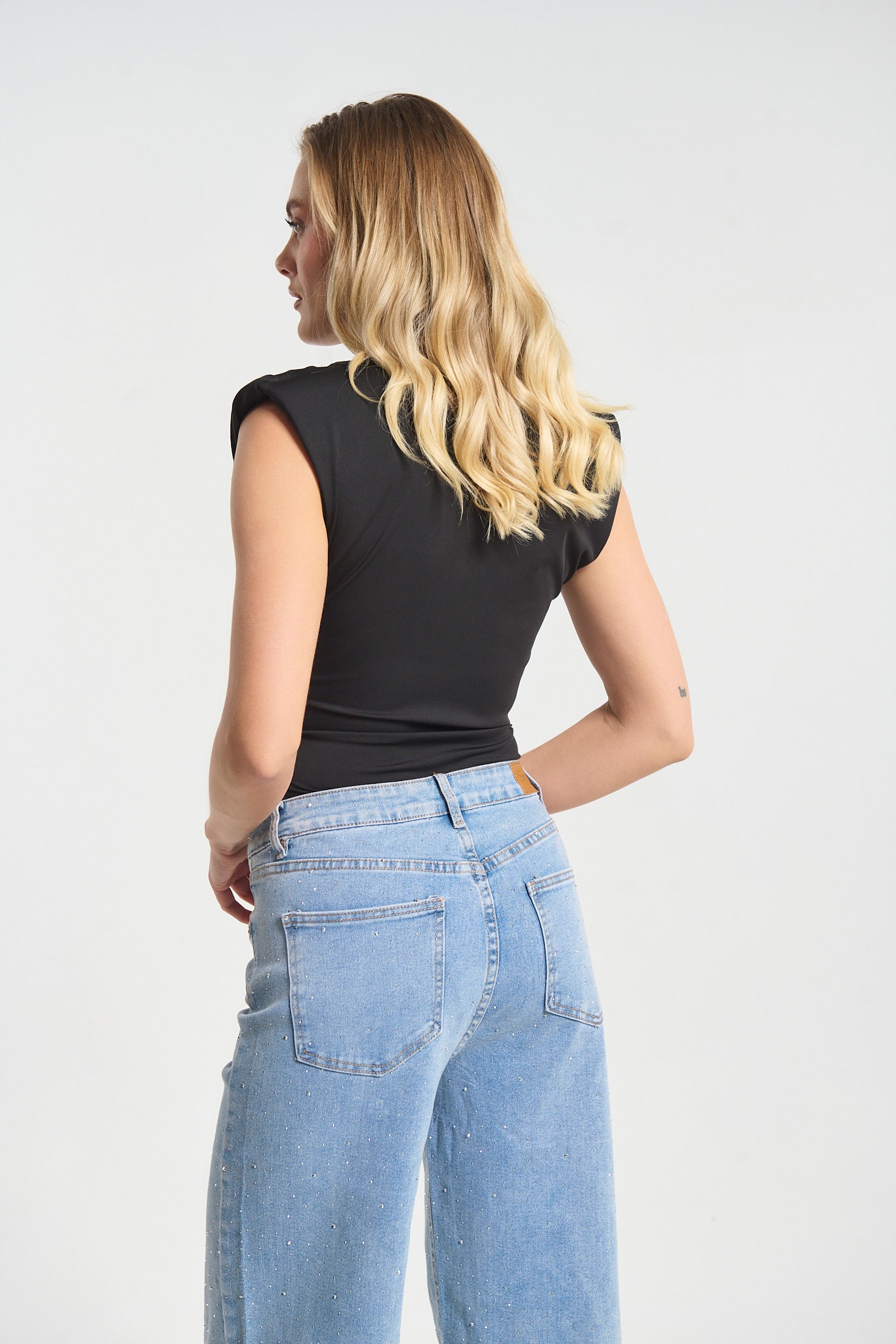 Κορμάκι Με Βάτες & Draped Σχέδιο