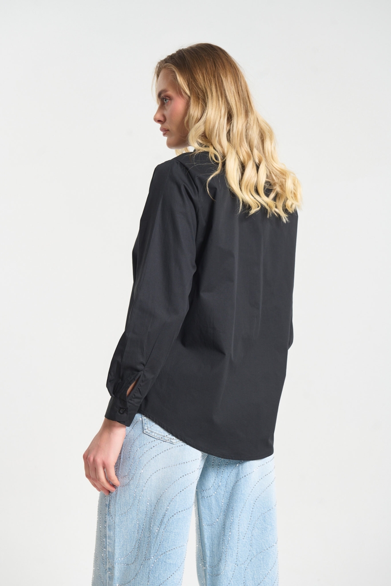 Πουκάμισο Με Διακοσμητική Γραβάτα & Στρας