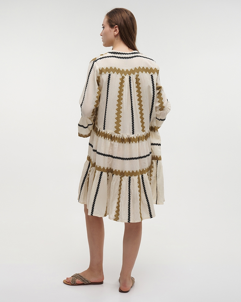 BLE Mini Dress with Ethnic Embroidery