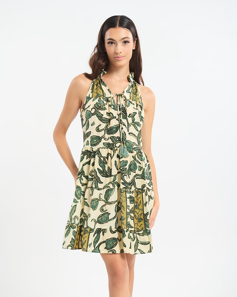 BLE Tropical Print Mini Dress