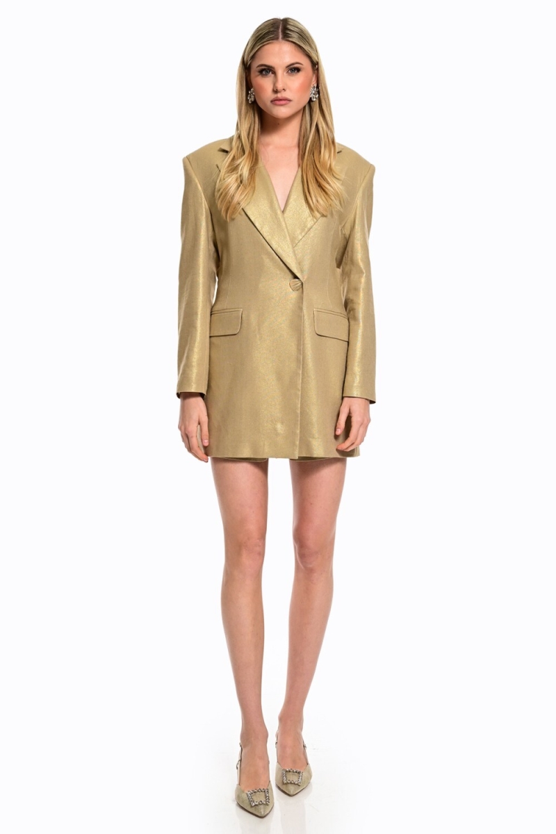 Σακάκι WECOSS Metallic Λινό