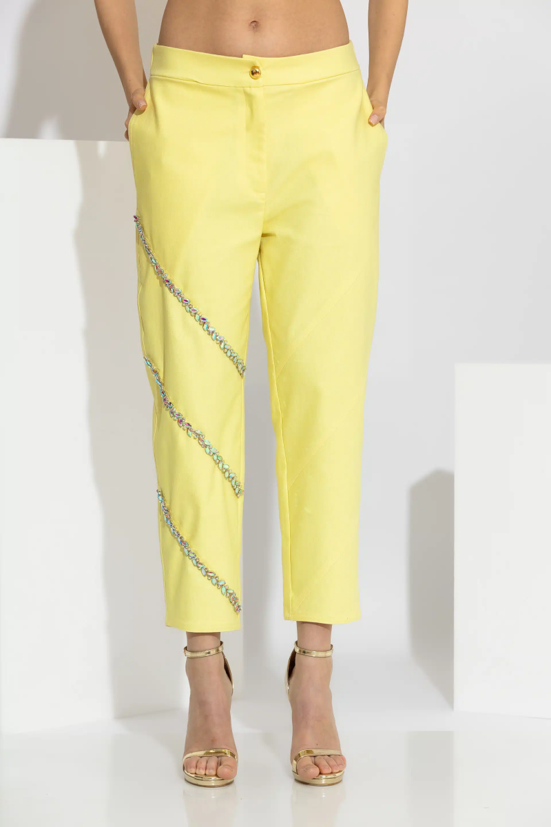 Παντελόνι Με Κρύσταλλα & Ελαστική Μέση C-THROU