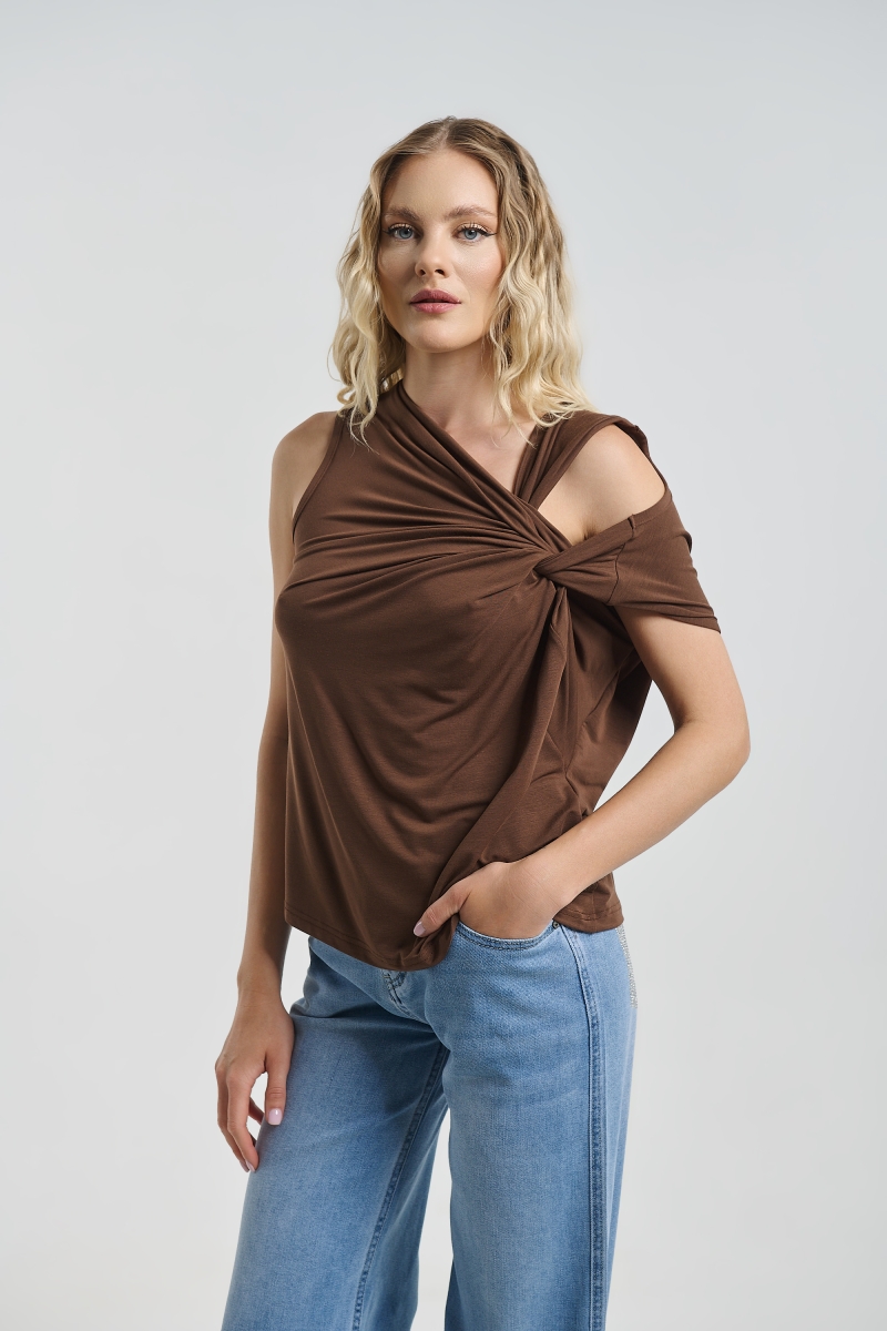 Kellys Asymmetric Draped Top