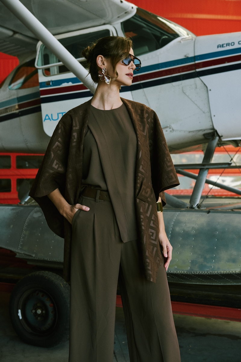 Kellys Sleeveless Blouse with Crossover Front & Hidden Back Zipper