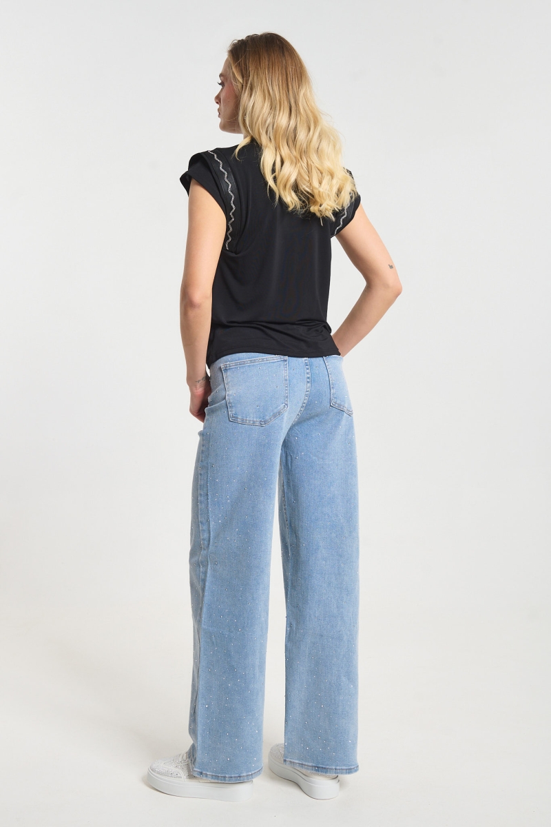 Μπλούζα Kellys Με Διακοσμητική Τρέσα Στα Μανίκια