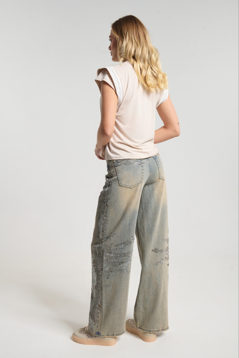 Μπλούζα Kellys Με Διακοσμητική Τρέσα Στα Μανίκια