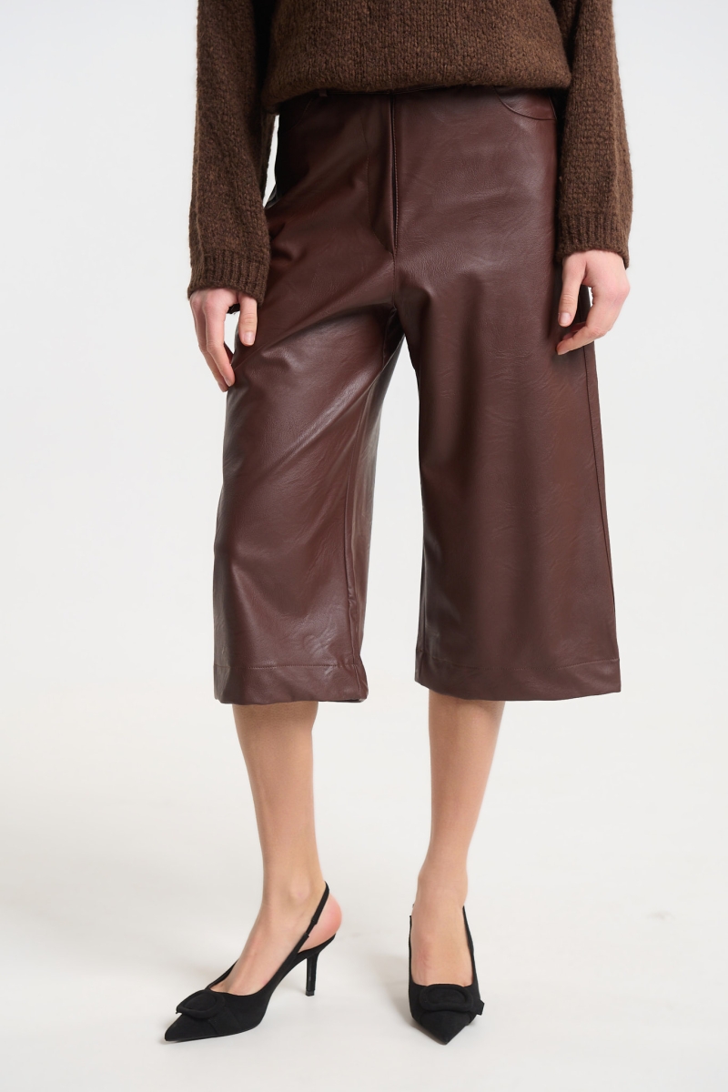 Παντελόνι Δερματίνη Ψηλόμεσο Με Κουμπί Kellys