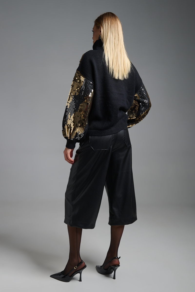 Παντελόνι Δερματίνη Ψηλόμεσο Με Κουμπί Kellys