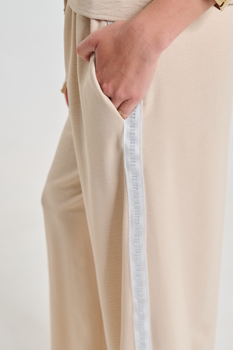 KELLYS Wide Leg Pants with Strass