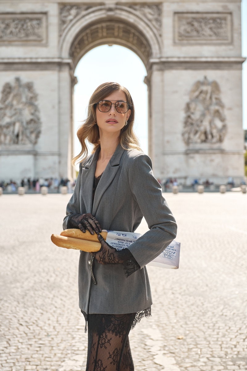 Blazer with Lace, Shoulder Pads & Lining DEJAVU