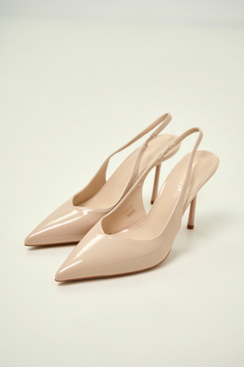 Pointed Slingback Pumps with Stiletto Heel