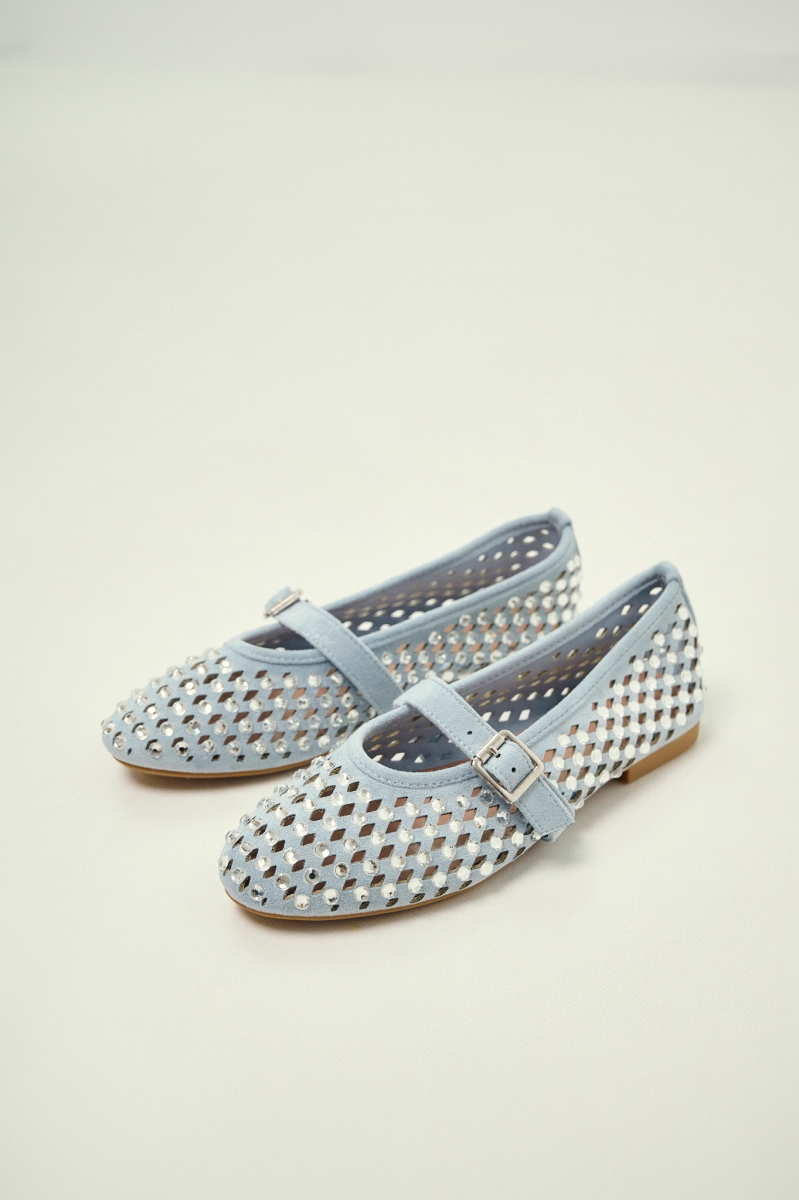 Mary Jane Flats with Strass