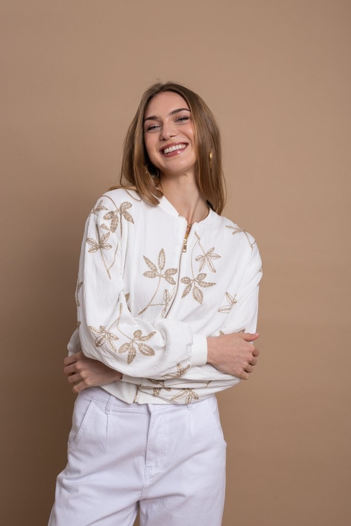 Μπουφάν Bomber Με Κέντημα OPEN