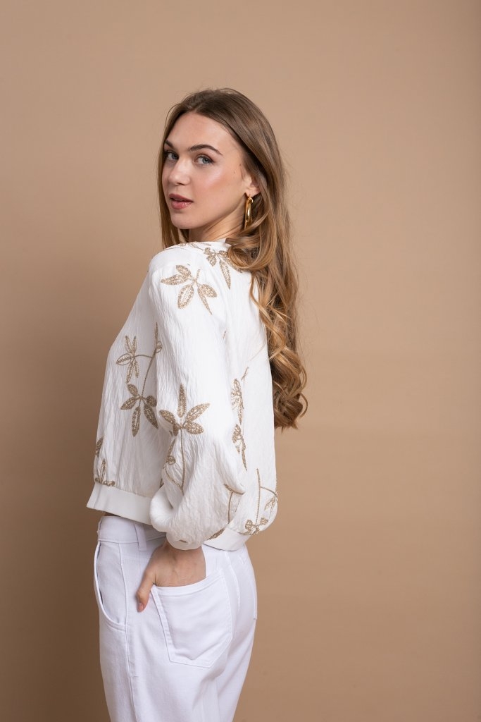 Μπουφάν Bomber Με Κέντημα OPEN