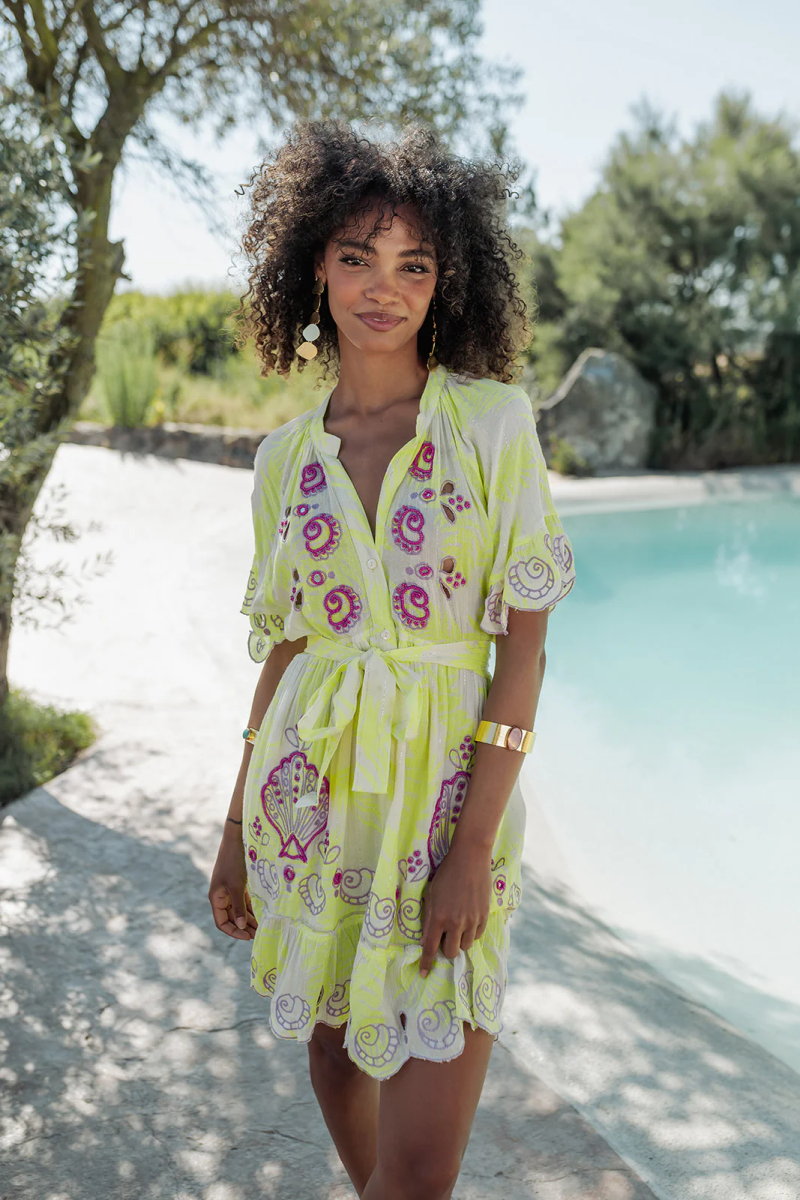 PITI CUITI Embroidered Mini Dress