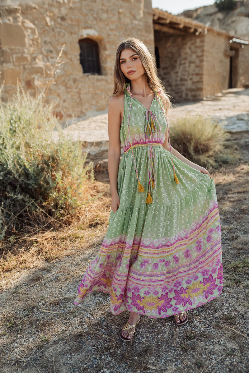 PITI CUITI Green Printed Maxi Dress
