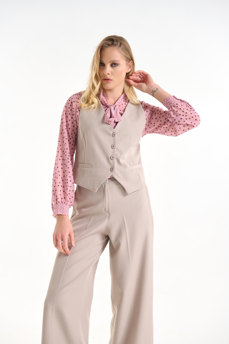 Γιλέκο Κοστουμιού Με Κουμπιά Και Tailored Γραμμή