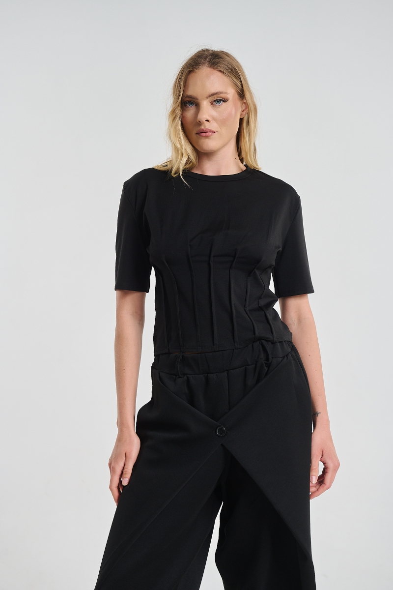 Top With Corset Seam Detail
