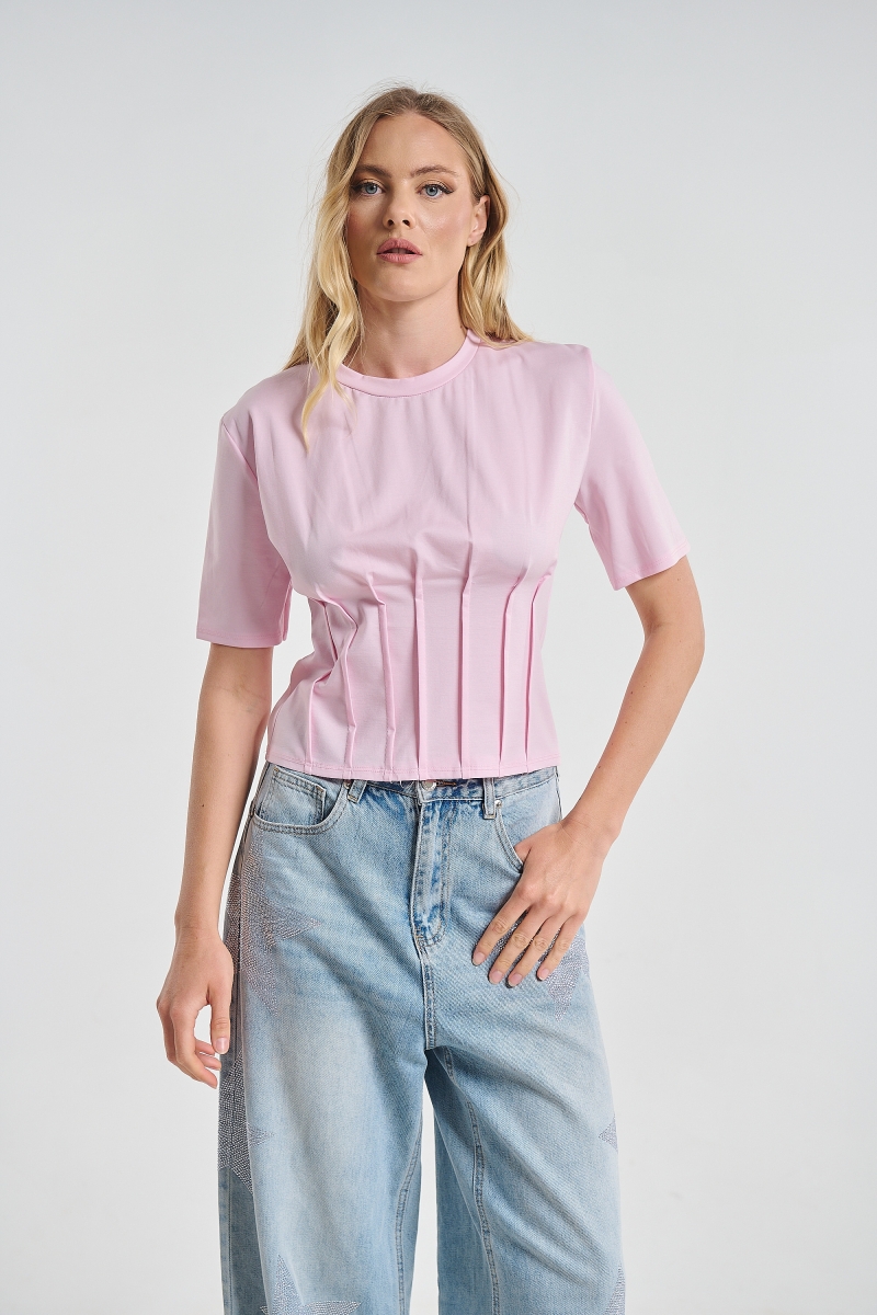 Top With Corset Seam Detail